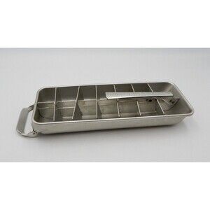 Frigidaire Single Ice Cube Tray 1950's Quickube Quick Release Aluminum Vintage